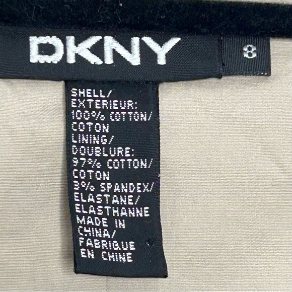 DKNY NWT Tan/Chino Moto style Cotton Blend Fall/Spring Jacket W/Lacing Details 8 - Picture 13 of 14